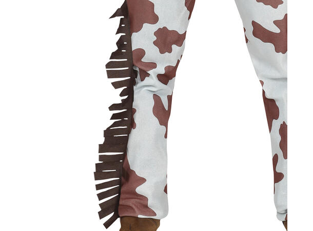 Cowboykostyme - Vest og Chaps 1 Kostyme til gutt -Str 14-16 År (168cm) 