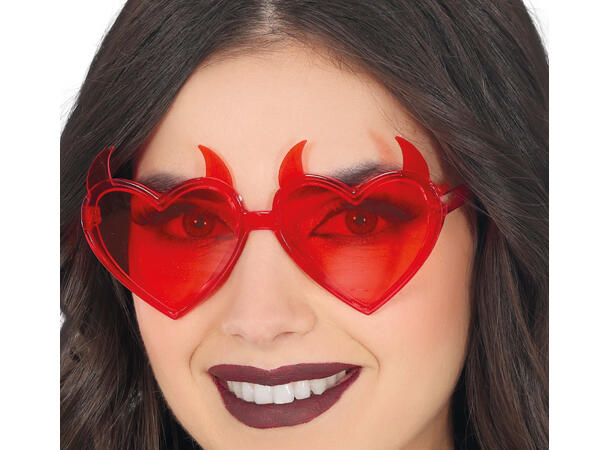 Demonbriller - røde 1 Par briller i plast 
