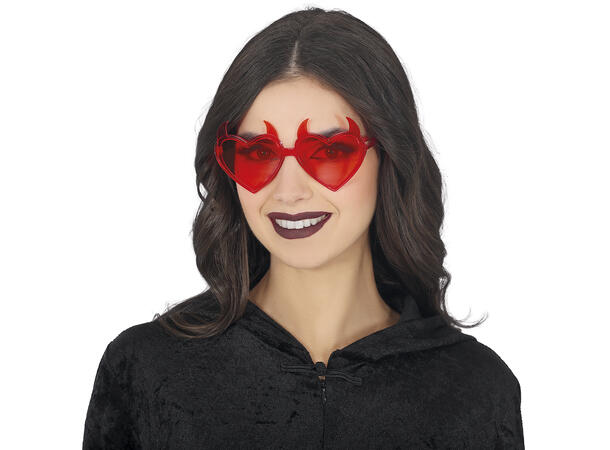 Demonbriller - røde 1 Par briller i plast 