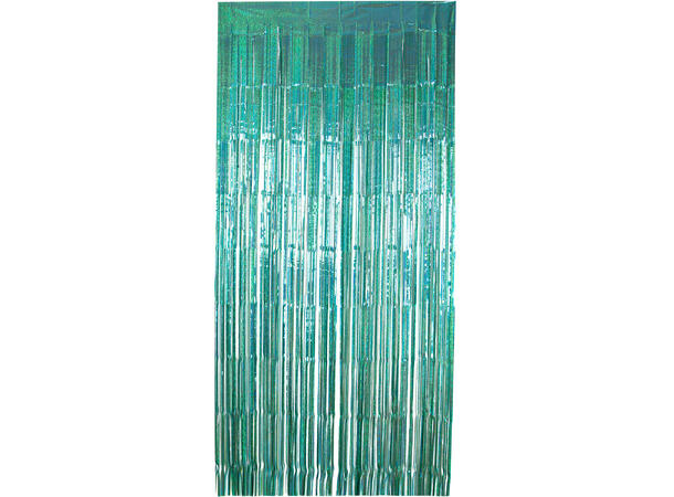 Dørgardin - Frynset - Sparkling Turquise 1 Folie dørgardin - 2x1m