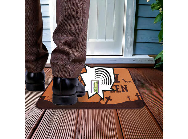 Dørmatte - "Happy Halloween" m/lyd 1 Dørmatte med lydeffekt - 34x25cm 