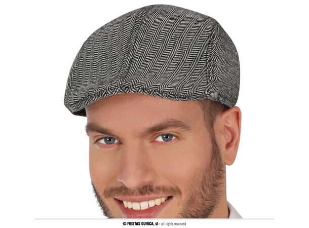 Engelsk Herringbone - Grå 1 Sixpence/beret til herre - Onesize 