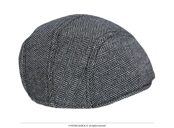 Engelsk Herringbone - Grå 1 Sixpence/beret til herre - Onesize 