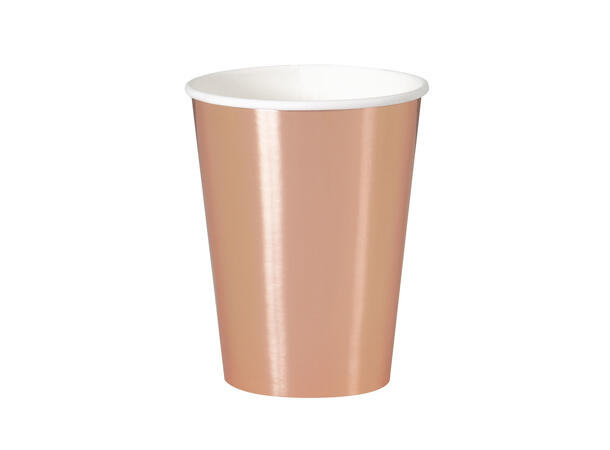 Ensfarget Rosegull Metallic 8 Kopper i papp - 3,5dl