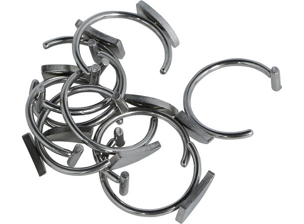 Falsk leppepiercing - Huggtenner -vampyr 2 Piercing i metall 