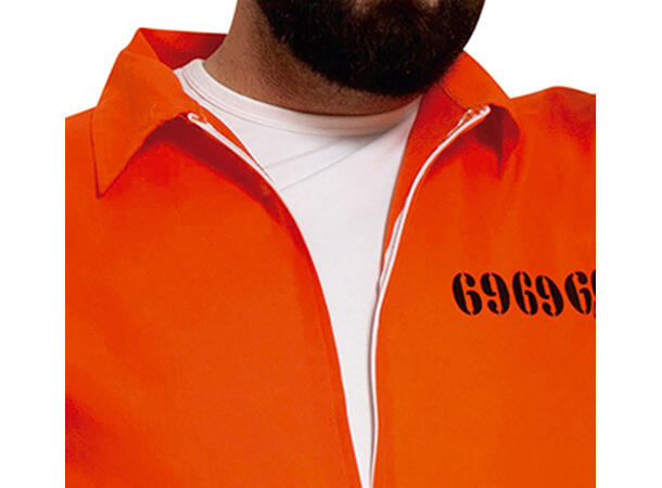 Fangedrakt - Oransje - Onepiece 1 Herrekostyme - str 56-58 (XXL) 