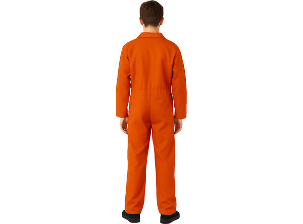 Fangedrakt - Oransje - Onepiece 1 Kostyme - str 14-16 År (168cm) 