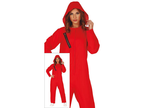 Fangekostyme - Onepiece - Rød 1 Damekostyme - str 44-46 (XL) 