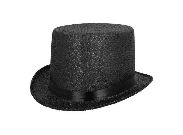 Flosshatt - Glitter - Sort 1 Hatt til voksen - Onesize 
