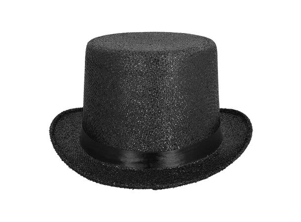 Flosshatt - Glitter - Sort 1 Hatt til voksen - Onesize 