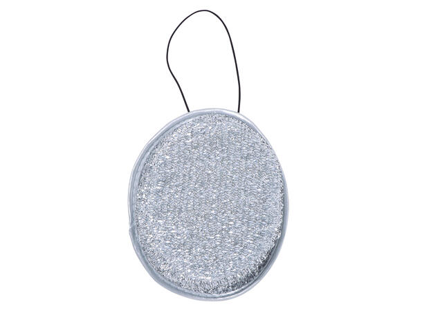 Flosshatt - Sølv glitter - liten 1 Hatt m/strikk til dame 