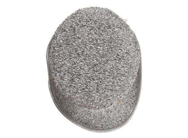 Flosshatt - Sølv glitter - liten 1 Hatt m/strikk til dame 