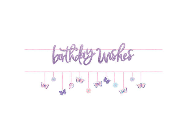 Futter - Birthday Wishes 1 Bokstavbanner kit i papir - 2 deler