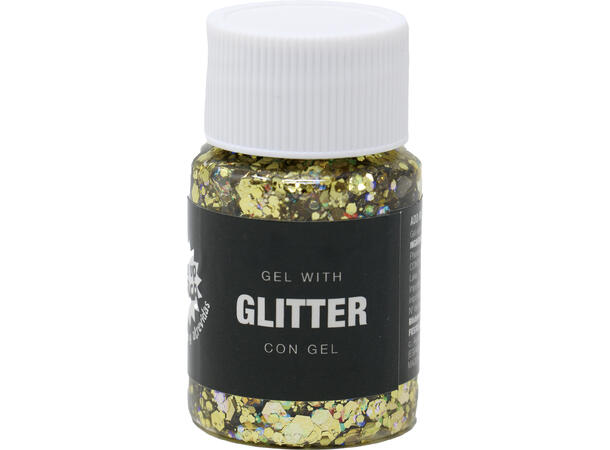 Glitter Gel - Gull 1 Beholder med gel - 20g 