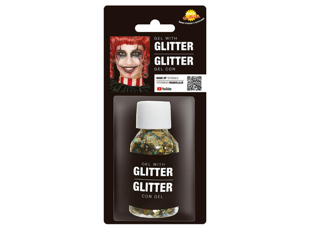 Glitter Gel - Gull 1 Beholder med gel - 20g 