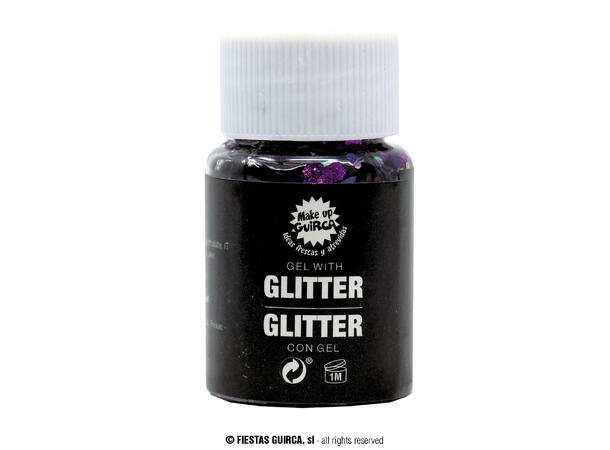 Glitter Gel - Lilla 1 Beholder med gel - 20g 