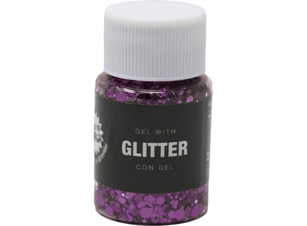 Glitter Gel - Lilla 1 Beholder med gel - 20g 