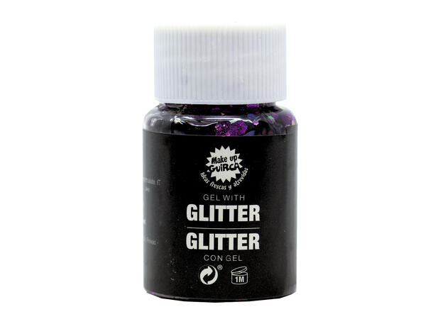 Glitter Gel - Lilla 1 Beholder med gel - 20g 