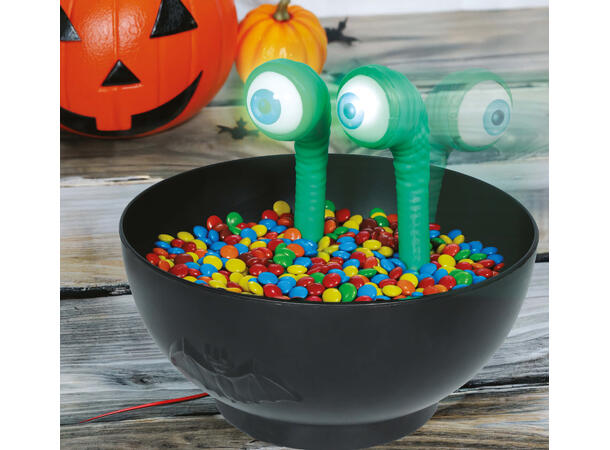 Godteskål m/lyd/lys/bevegelse - Alien 1 Bolle i metall/PVC - 23cm 