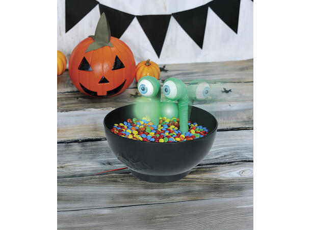 Godteskål m/lyd/lys/bevegelse - Alien 1 Bolle i metall/PVC - 23cm 