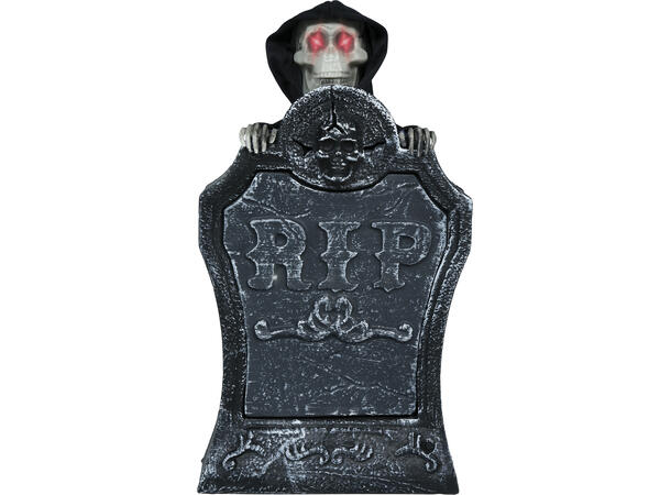 Gravsten m/skjelett Gravsten m/lys/lyd/bevegelse - 25x40cm 