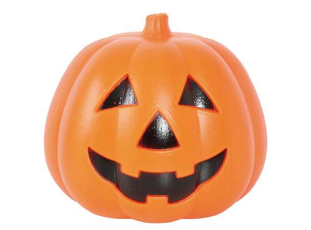 Gresskar lanterne med lys 1 Gresskar i plast - 15cm 