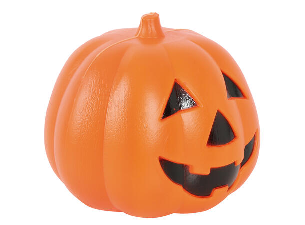 Gresskar lanterne med lys 1 Gresskar i plast - 15cm 