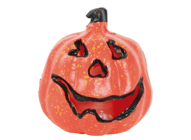 Gresskar lanterne med lys 1 Gresskar i skum - 15cm 