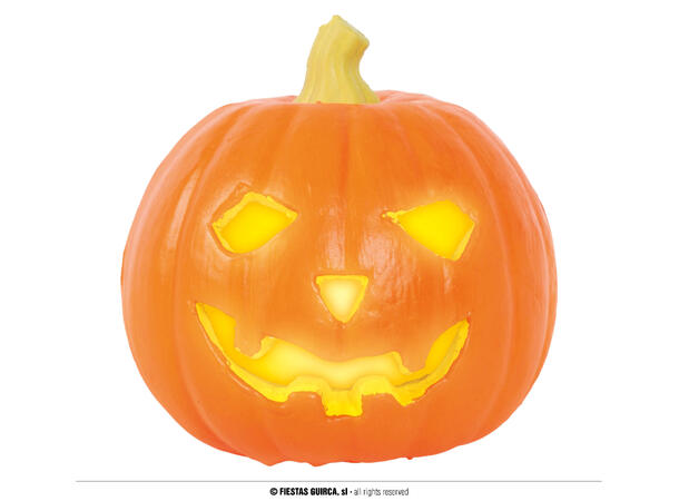 Gresskar m/LYS - Oransje 1 Gresskar i skum - 16cm 