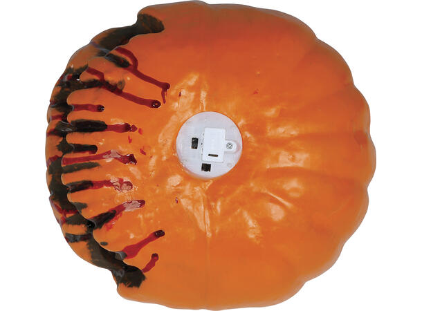 Gresskar m/lys - oransje/sort 1 Gresskar i Skum m/lys - 20cm 