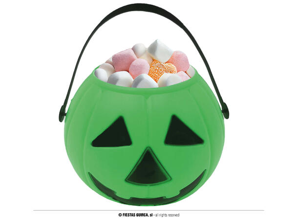 Gresskarkurv - Grønn 1 Gresskar i PVC - 15cm 