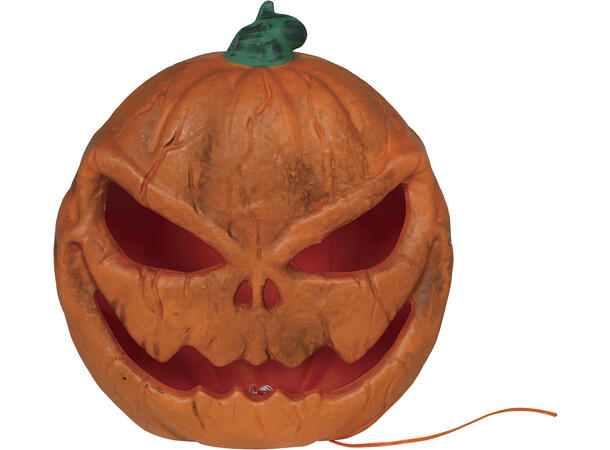 Gresskarlykt med intenst lys - oransje 1 Gresskar i PVC m/lys - 28cm 