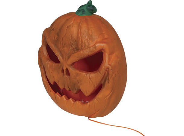 Gresskarlykt med intenst lys - oransje 1 Gresskar i PVC m/lys - 28cm 