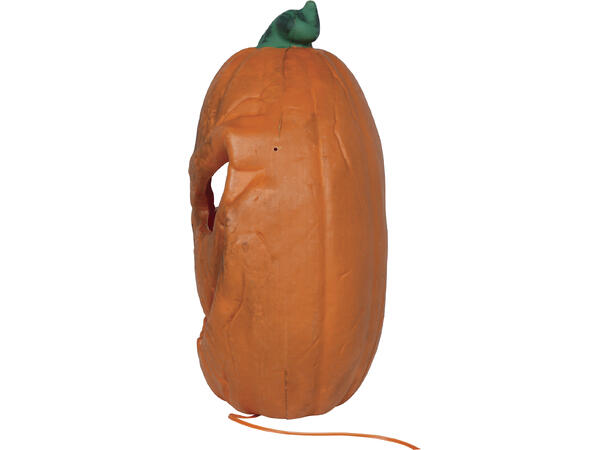 Gresskarlykt med intenst lys - oransje 1 Gresskar i PVC m/lys - 28cm 