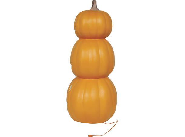 Gresskarlykt trippel m/lys - oransje 1 Gresskar i PVC m/lys - 52cm 