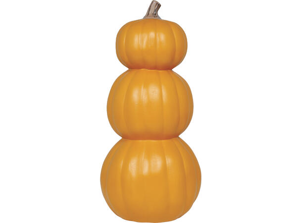 Gresskarlykt trippel m/lys - oransje 1 Gresskar i PVC m/lys - 52cm 