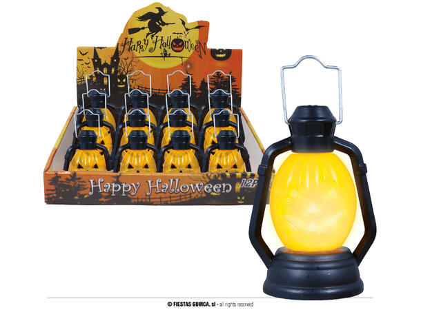 Gresskarlykter med LED-lys Display med 12 LED-lys - 10cm 