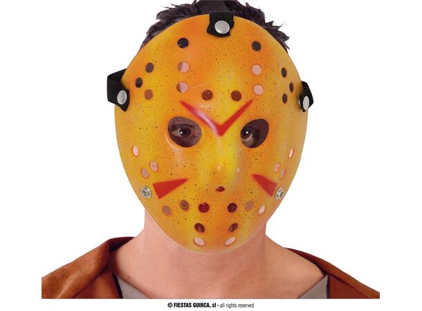 Gul hockeymaske 1 Maske i PVC 