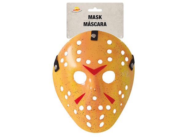Gul hockeymaske 1 Maske i PVC 