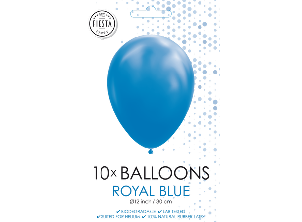 Gummiballonger - Royal Blue 10 Gummiballonger - 30cm (12") 