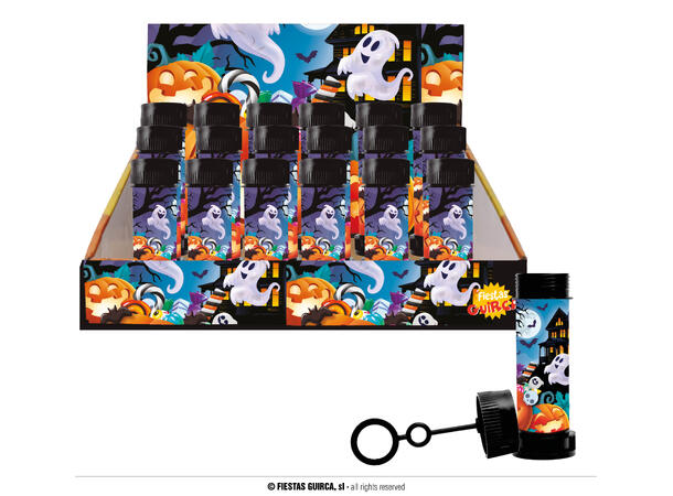 Halloween - Såpebobler 1 display med 24 såpebobler - 14cm 