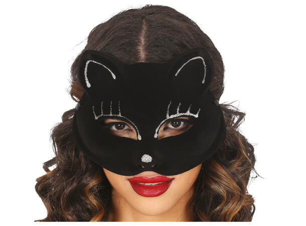 Halvmaske - katt 1 Maske i PVC 