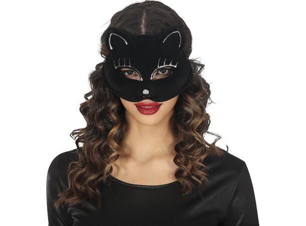 Halvmaske - katt 1 Maske i PVC 