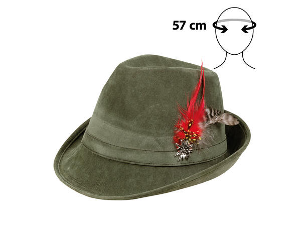 Hatt Oktoberfest - Jagdmeister 1 Hatt til voksen - 57cm 