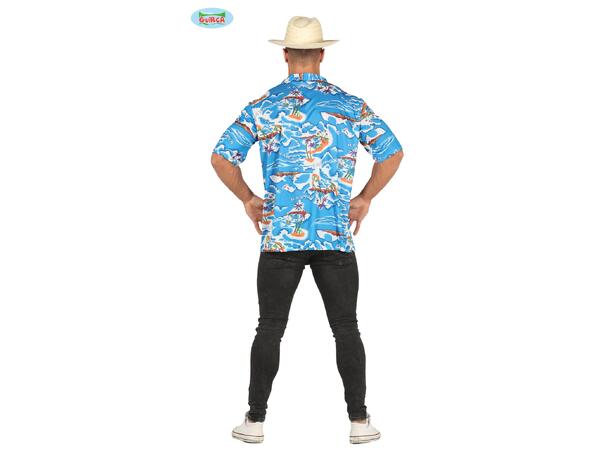 Hawaiiskjorte - Turist - Blå 1 Herreskjorte - STR 52-54 (L) 