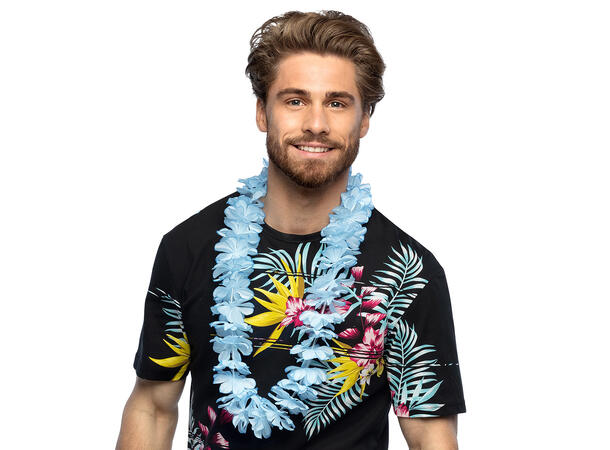 Hawaikrans - 4 pastellfarger assotert Blomsterkans i plast 