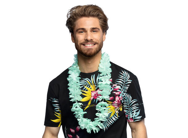 Hawaikrans - 4 pastellfarger assotert Blomsterkans i plast 