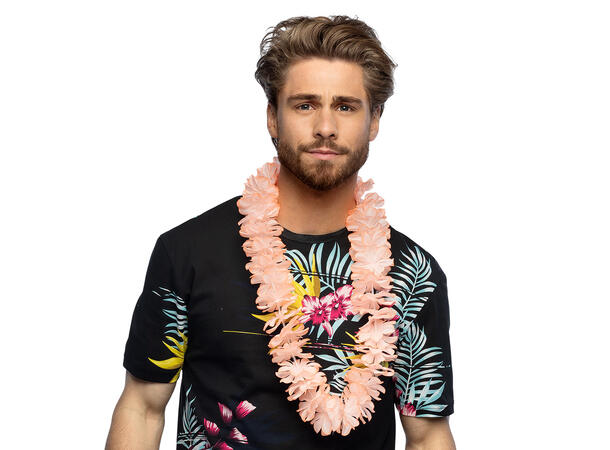 Hawaikrans - 4 pastellfarger assotert Blomsterkans i plast 