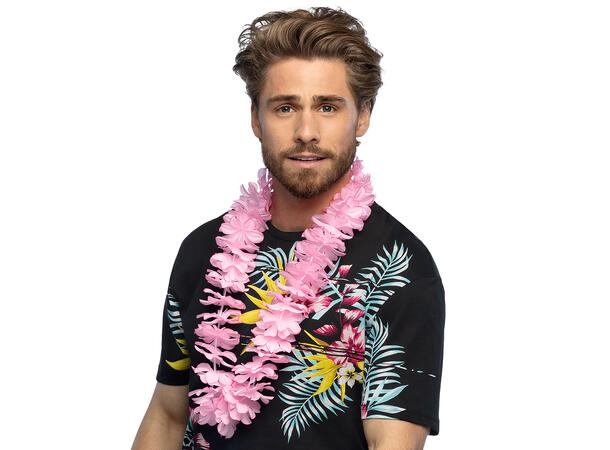 Hawaikrans - 4 pastellfarger assotert Blomsterkans i plast 