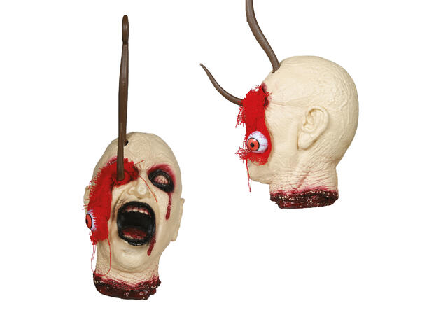 Hengende hode i slaktekrok 1 Dekorasjon i PVC - 38cm 